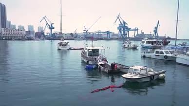 港湾码头船舶渔船大海视频的预览图